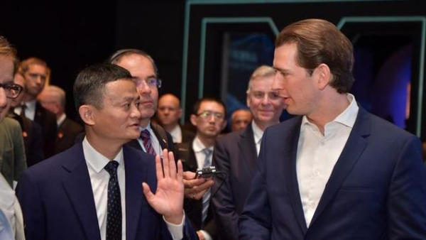 Austrian PM visits Alibaba's Hangzhou headquarters and meets with Jack Ma