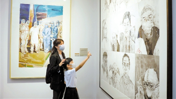 Exhibition featured on China’s battle against COVID-19 crisis launched in Hangzhou Museum