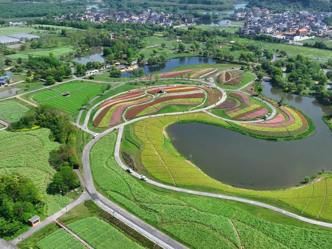 Aerial view of landmarks in Yuhang